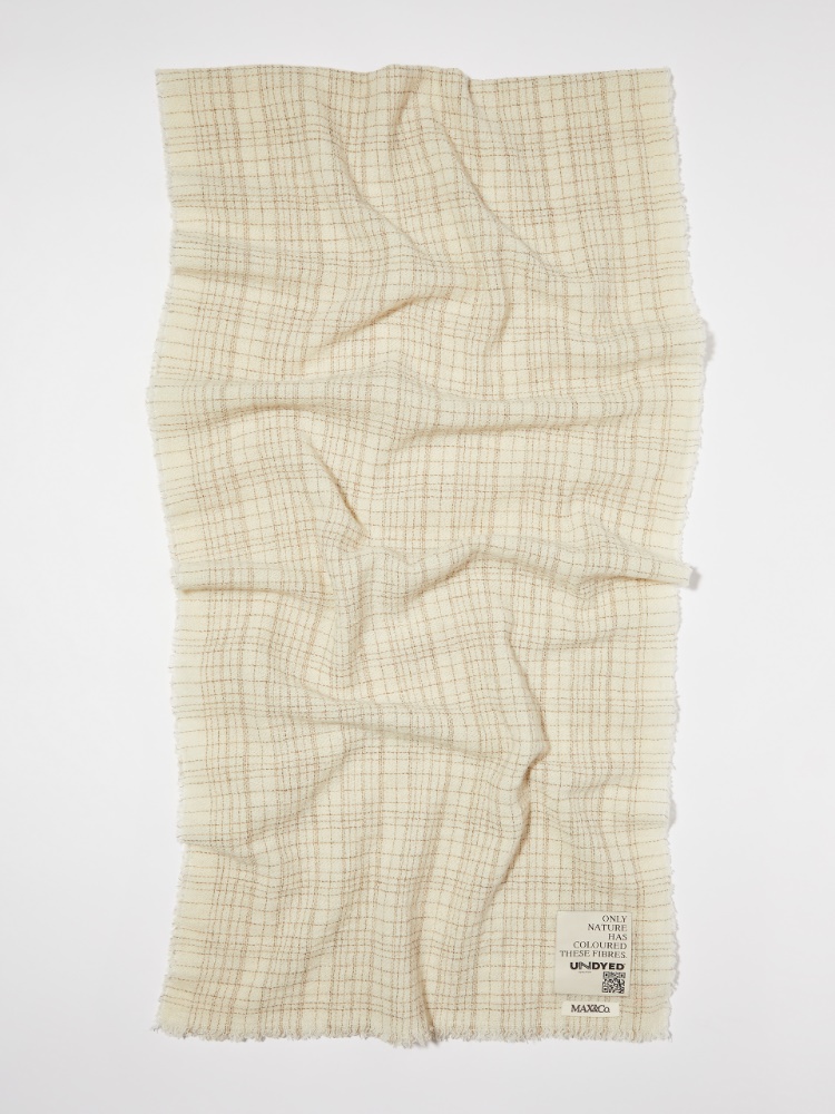 Straight-leg cotton-drill trousers, cream | MAX&Co. Undyed wool-blend stole - MEDIUM GREY - MAX&Co.